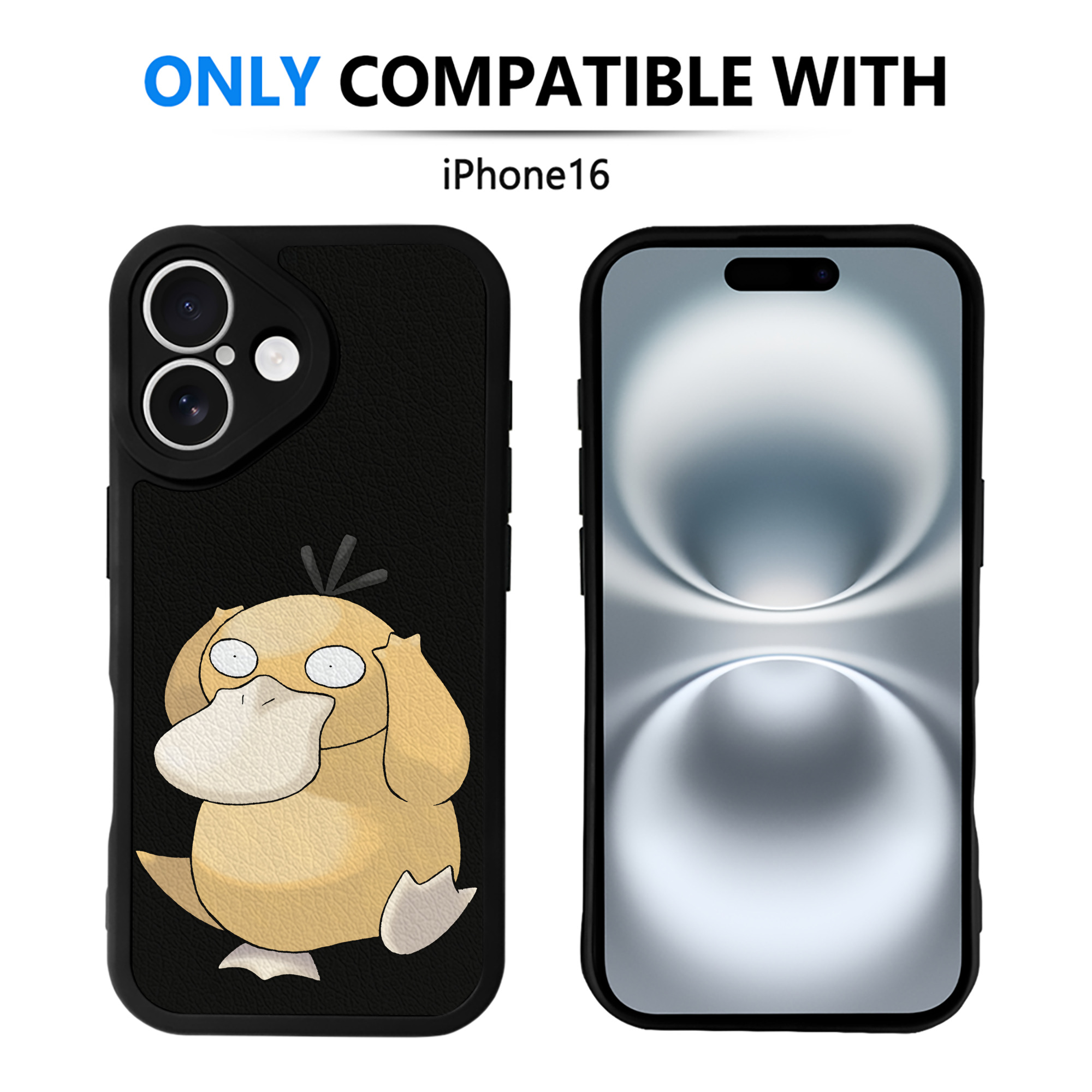 （画像用） ポケットモンスター Pokémon 【iPhone 16シリーズ対応】シリコンスマホケース（レザー調） 材質：シリコン